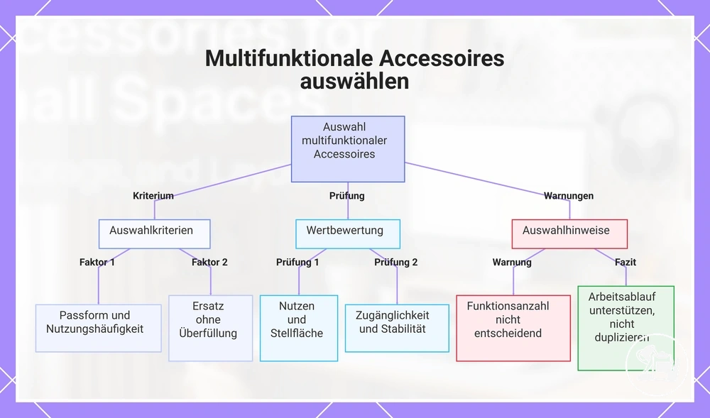 Multifunktionales Zubehör für kleine Schreibtische auswählen