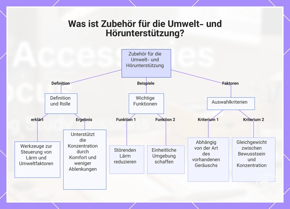 Umgebungs- und Akustikzubehör für konzentriertes Lernen