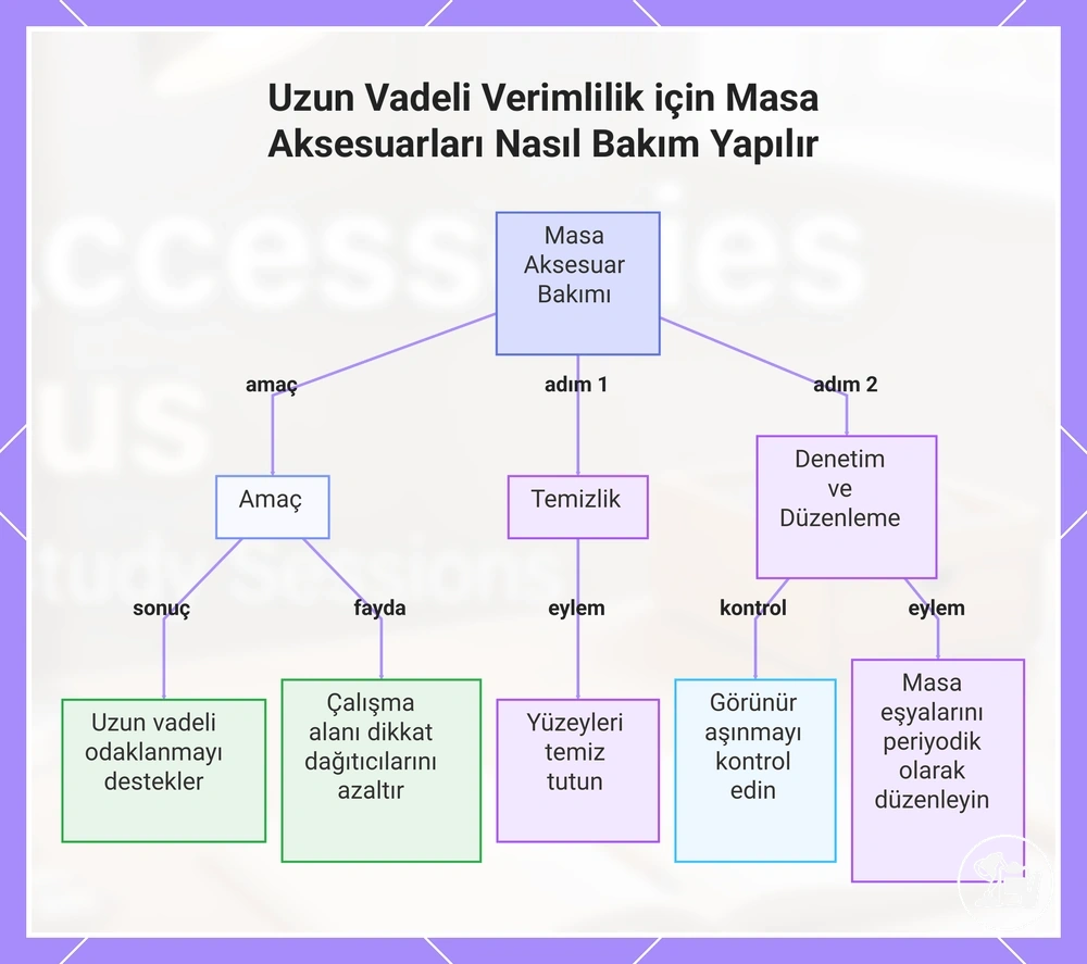 Uzun vadeli verimlilik için masa aksesuarlarının bakım adımları